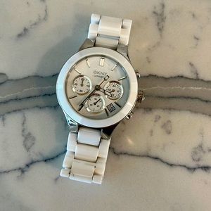 DKNY white ceramic watch